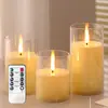 Vela electrónica LED tubo de imitación de vidrio acrílico lámpara de vela electrónica bala de vela de plástico columpio batería