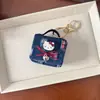 Novo Pingente de Case de Fone de Ouvido de Gato com Estampa de Leopardo Retrô, Acessório de Chaveiro Moderno e Tendência, Ornamento Estiloso e Criativo