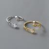 Anel Tulipa de Diamante em Prata Esterlina S925 Eloch Estilo Ins Temperamento de Alto Padrão Joia para Mão Feminina R01175