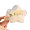 Lindo Peluche Estrella Muñeca Pasador Dibujo Animado Moño Pinza Rompe-Corazones Dulce Corazón de Niña Pin Lateral para el Cabello Accesorio para el Cabello