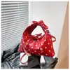 Bolso de Mujer de Lunares, Bolso de Hombro de Gran Capacidad, Bolso de Mano Personalizado para Otoño e Invierno con Lazo, Bolso de Axila, Bolso de Lunares, Lote Pequeño