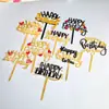 Tarjeta de pastel acrílica de doble capa transfronteriza decoración de mesa de postre para fiesta estrellas amor estrella de cinco puntas decoración para pastel