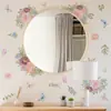BR3589E Niña Estilo Chanel Planta Flor Mariposa Autoadhesivo Anime Pegatinas de Pared Tocador Dormitorio Pegatinas Decorativas