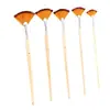 Conjunto de 5 Pincéis de Madeira em Forma de Leque Transfronteiriço, Conjunto de Pincéis de Madeira para Pintura a Óleo, Pincel para Guache, Pincel de Destaque para Tinta Acrílica Fábrica
