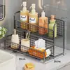 Estante para Tocador de Fregadero de Acero Inoxidable Organizador de Encimera de Baño para Inodoro Estante de Almacenamiento para Tazas de Lavado y Cosméticos de Baño