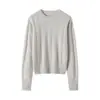 Suéter Pulóver de Cachemira Gruesa con Cuello Redondo y Punto Trenzado para Mujer Otoño Invierno 2026, Jersey Grueso con Patrón Retorcido de Manga Larga, Top Corto de Punto