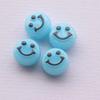 10 mm agujero grande color amarillo caricatura cara sonriente accesorios de joyería expresión cuentas sueltas 100 DIY acrílico cara sonriente cuentas