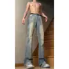 Jeans rectos ajustados para hombre con un ligero bootcut, colección otoño/invierno 2006, estilo nuevo con forro de felpa, estilo americano, pantalones largos para hombre de alta gama