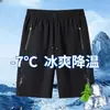 Pantalones Cortos de Seda de Hielo de Secado Rápido para Hombre, Pantalones Cortos Deportivos Casuales de Baloncesto Finos de Verano, Pantalones de Playa de Longitud Media para Hombre