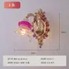 Lámpara de Pared de Fondo para Dormitorio Estilo Europeo Mesita de Noche Sala de Estar Pasillo Escaleras LED Cabezal Único y Doble Habitación de Princesa Romántica Lámpara de Cristal