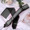 Guantes lisos de tul para bricolaje, guantes transparentes sexys de 70 cm, accesorios de lencería sexy, una generación de cabello