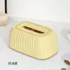 Caja de pañuelos moderna y minimalista para uso doméstico en la sala de estar, portapañuelos de lujo ligero, caja de almacenamiento creativa de cerámica, adorno de escritorio