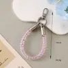 Llavero de Resorte para Cable de Teléfono de Puntos Transparentes Colgante de Metal Textura de Gelatina Cuerda Anti-pérdida DIY Colgante Pequeño Lindo