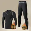 Conjunto casual de ropa interior térmica para hombre de comercio exterior transfronterizo, otoño, ajustado, forro polar de invierno, alta elasticidad, tiburón anti-frío, modelo nuevo