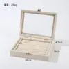 Caja de Almacenamiento de Joyas Aretes Joyas Collar Pulsera Compartimentada a Prueba de Polvo con Tapa Organizador Almacenamiento Terciopelo Caja de Almacenamiento de Joyas