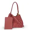 Estilo Otoño e Invierno Primera Capa Cuero Nobuck Tejido Bolsa de Paracaídas Transfronteriza Portátil Bolsa Cubo Moda Bolso de Hombro Cruzado para Mujer