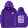 Sudadera con Capucha Estampada Natanael Cano Amor Tumbado de Talla Europea Transfronteriza con Dobladillo Acanalado Suelto