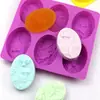 Molde de Sabão Manual Oval com Desenho de Abelha de 6 Peças Molde de Silicone para Sabonete de Shampoo Sabonete Animal Sabão de Processo Frio Abrasivo
