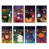 Adesivos de Quebra-Cabeça de Brinquedo Mais Vendidos Transfronteiriços Halloween Desenho Animado Rosto Que Muda DIY À Prova D'água Decoração de Festa Adesivos Fofos