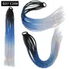 Pelucas Trenzadas de Colores Estilo Europeo y Americano, Coletas de Color Degradado, Trenzas de Espiga de Celebridades de Internet, Trenzas de Boxeadora de Tres Hebras para Discoteca