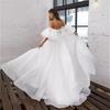 Vestido de Gasa tipo Tubo 2026 Estilo Nuevo Mangas Abullonadas Tallas Grandes Petite Estilo Francés Hepburn Recepción de Boda Vestido de Boda Ligero