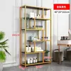Estantería de pie con estantes, estante simple multicapa para almacenamiento en sala de estar, estantería, soporte para flores, cosméticos, decoración de lujo ligero