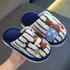 Pantuflas de algodón para niños con diseño de cachorro para invierno, pantuflas de interior para el hogar para niños, pantuflas peludas lindas para niños y niñas mayores