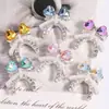 Aleación Doble Capa Creativo Lazo Corazón Diamante Agujero Recto Cuentas Sueltas Con Cuentas DIY Llavero Teléfono Móvil Accesorios de Joyería
