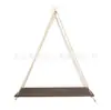 Estante de Almacenamiento de Cuerda de Cáñamo de Madera Personalizado para Montar en la Pared, Organizador de Macetas Colgante de Pared, Colgante de Arte de Pared de Tabla de Madera