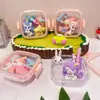 Nova Borracha Formato Lancheira Festa Unicórnio Desenho Animado, Alta Aparência, Fofa e Criativa, Pode Ser Montada