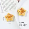 Accesorios para Joyería DIY Dibujos Animados Juguete de Comida Artificial Pan Galleta Pegamento de Crema Llavero Hecho a Mano Pegatina para Funda de Teléfono Móvil