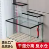 Acuario ecológico personalizado para uso doméstico, pecera de cristal con sistema integrado de separación seco-húmedo, adecuada para exhibición en la sala de estar