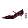 588-8 Salto Alto Stiletto Sexy Bico Fino, Boca Rasa Feminina Sapatos Profissionais para Trabalho, Deslocamento, Trabalho, Madrinha para Mulheres