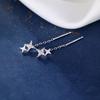Aretes de copo de nieve con incrustaciones de diamantes para mujer 2025 nuevo diseño moda nicho aretes versátiles aretes de temperamento