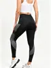 Calça de yoga esportiva feminina com inserções de rede, sexy, moderna, respirável, levanta bumbum, produto popular de cross-border, modeladora, com bolsos