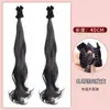 Peruca Trança Laço Infantil Presilha Pinça Orelha de Elfo Cabeça de Princesa Rabo de Cavalo Duplo Cabelo de Simulação Natural Peruca Trança Rabo de Cavalo