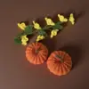 Popular Adorno de Calabaza Tejido a Crochet Hecho a Mano Transfronterizo Decoración de Modelo de Simulación para Fiesta de Halloween Calabaza