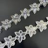Corrente de diamante com borda prateada triangular, corrente adesiva extravagante com garra de diamante, chapéu, meias, vestido, acessórios de decoração