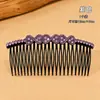 Peine de pelo de estilo coreano, de alta gama, moderno y versátil con pedrería para peinar el flequillo y arreglar la parte trasera de la cabeza; peine de cristal con un diseño invertido