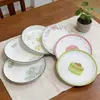 Venta al por mayor del fabricante Platos Impresos de 8 pulgadas para Exportación, Vajilla Doméstica de Color Bajo Esmalte, Platos para Frutas, Platos de Arroz de Alto Valor Estético