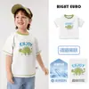 Camiseta de manga curta antibacteriana de secagem rápida para meninos europeus, roupas de verão, roupas infantis, jaqueta infantil para bebês, roupas de verão de meia manga