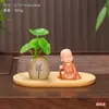 Decoración para el hogar, figuras de monjes estilo Zen, pequeñas estatuas de Buda, decoraciones para sala de estar y oficina, adornos para mesa de centro, jarrones de cerámica, paisajes en miniatura
