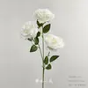 Flores Artificiais Brancas para Decoração de Casamento, Flores de Seda, Ornamentos de Flores Artificiais, Arte Floral Seca, Materiais de Rosa, Arranjo de Flores para Corredor, Arranjo de Parede e Chão