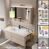 Lavabo Cerámico Todo en Uno de Lujo Ligero con Esquinas Redondeadas Combinación de Mueble de Baño Lavabo Lavabo Lavabo Mueble de Lavado