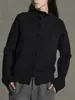 Cardigã de malha de lã pura estilo europeu com gola alta para mulheres, suéter grosso elegante de outono e inverno com corte solto, blusa de base, peça de sobreposição
