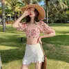 Traje de baño de moda para una generación de amantes estilo ins dividido dos piezas conservador traje de baño para hombre para aguas termales traje de baño para mujer