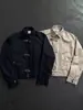 Chaqueta Casual Retro de Corte Limpio para Otoño e Invierno, Estilo Workwear, para Hombres y Mujeres, con Cierre de Pinza de Langosta, Diseño de Corte Corto, Chaqueta de Cuello Alto Estilo Americano, de Moda