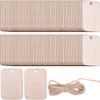 Pieza de Tronco Etiqueta Rectangular Material Decorativo para Pavimento Cuadrado Etiqueta de Grafiti Pieza de Madera Colgante de Madera Rectangular con Agujeros