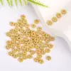 Pulseira com contas de floco de neve e engrenagem na cor ouro 14K, pulseira DIY, colar, acessórios com contas