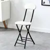 Silla plegable, taburete, silla con respaldo, silla de comedor portátil para el hogar, taburete redondo moderno simple elegante creativo, silla de computadora